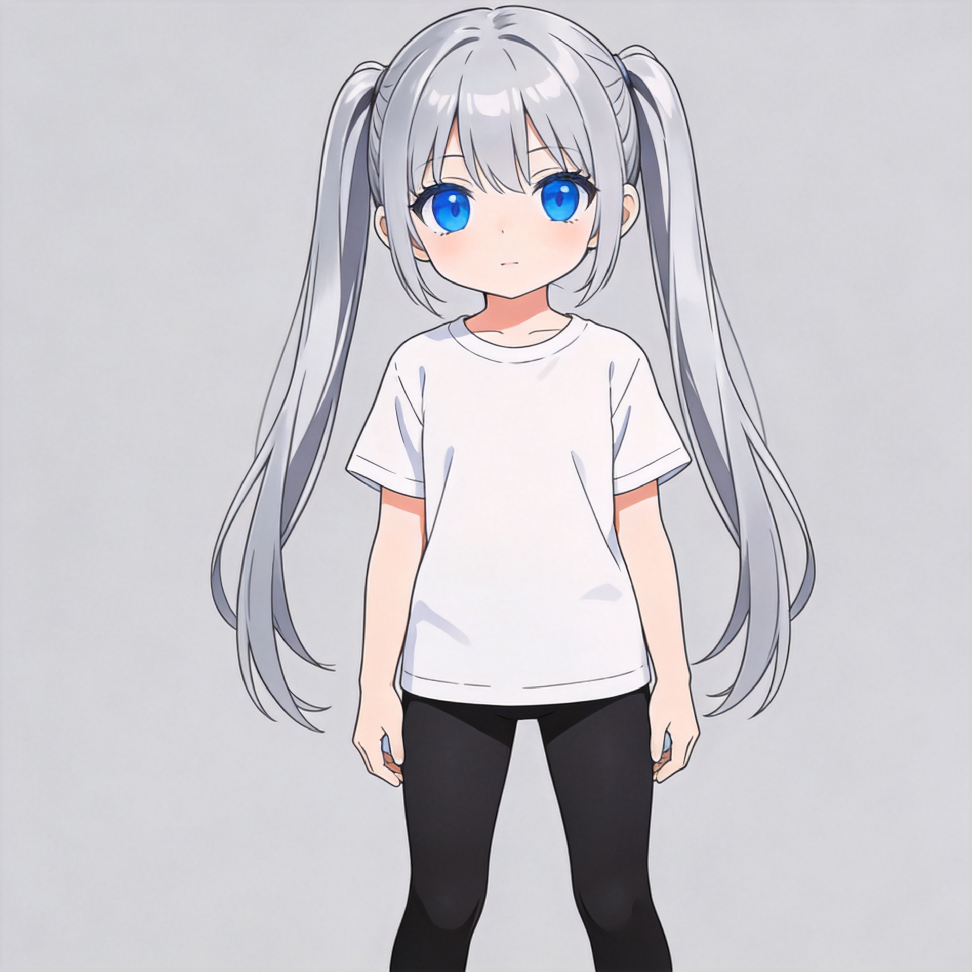 Silver Twin-Tail Girl